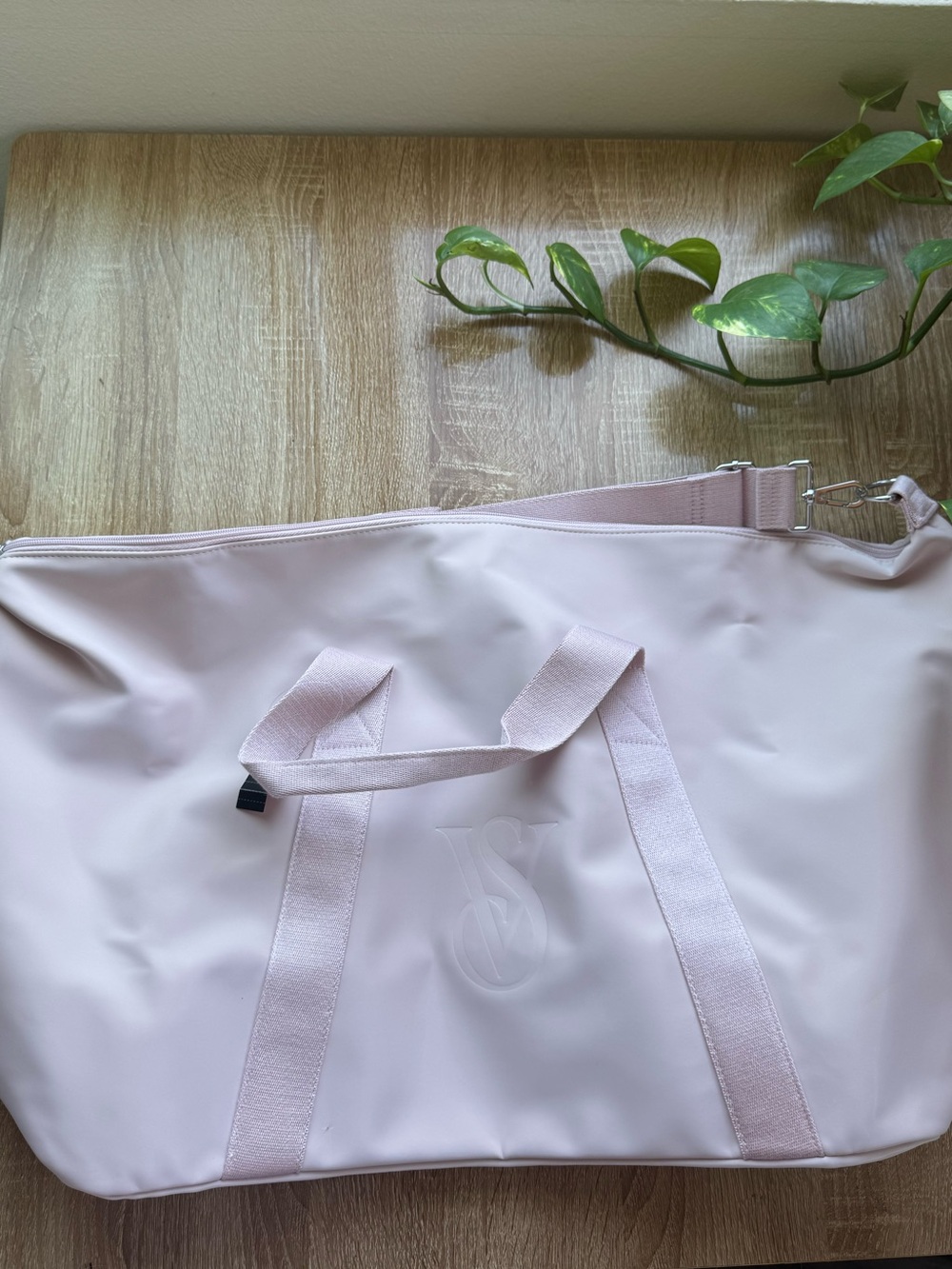 Victoria’s Secret Light Pink Tote Bag with Detachable Strap